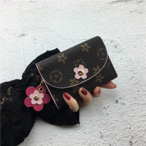 Very fairy small coin wallet womens short retro European and American folding card bag mini coin bag key case New Soft Wallet