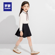 Luomon Girls Academy Style Dress Spring and Autumn 2021 New style childrens suit jk uniform spring three-piece set