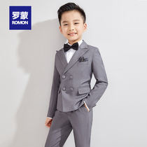 Romon suit boy suit dress handsome Zhongda performance boy flower girl Korean version of small suit suit spring and autumn