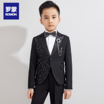 Romon childrens suit suit boy flower girl dress summer boy piano performance suit suit jacket spring and autumn