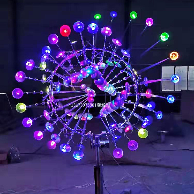 不锈钢大风车雕塑户外风动旋转雕塑金桥厂家