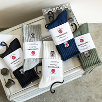 Mens soil socks spring and autumn stockings ins tide Japanese long tube pure cotton Deodorant Cotton sports socks high socks I