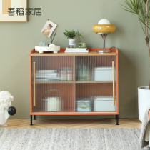 Wudao home modern simple dining side cabinet Nordic living room multi-function locker Tempered glass entrance display cabinet