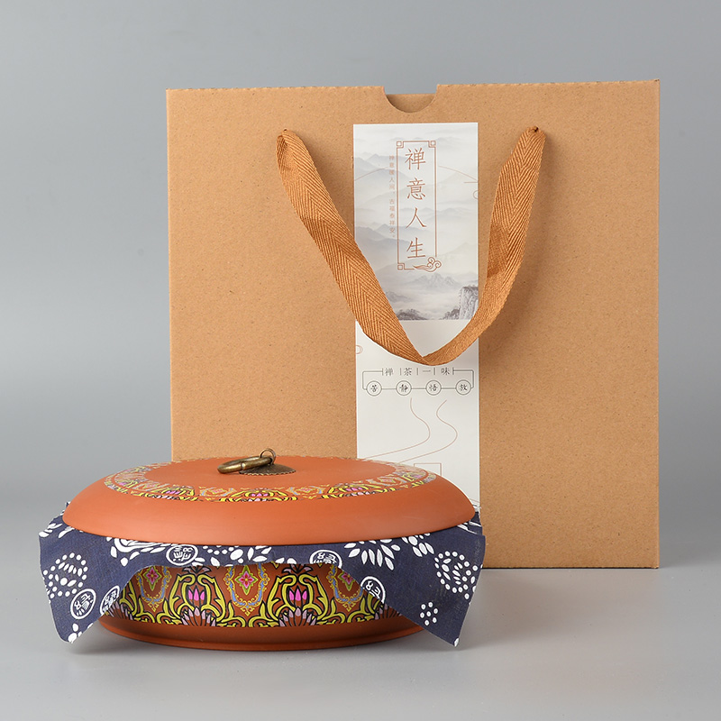 Puer tea box of violet arenaceous caddy fixings to large - sized ceramic wake POTS sealed as cans white tea cake tea boxes home