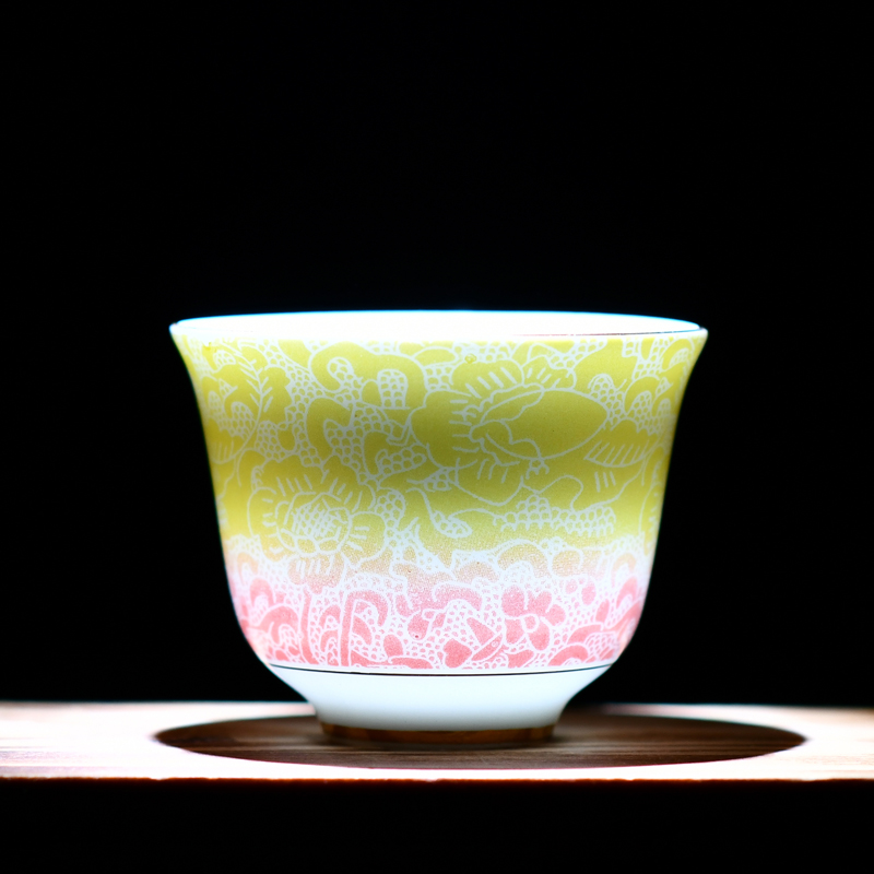 Ceramic cups checking sample tea cup individual CPU master cup single CPU device gold colored enamel cups