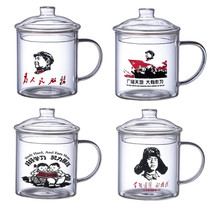 Light Mingxuan heat-resistant glass tea jar Household glass teacup drinking cup Large capacity glass cup with handle tea cup