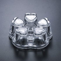 Light Mingxuan glass heating base Heart-shaped crystal seat Glass tea warmer Candle heating creative insulation base