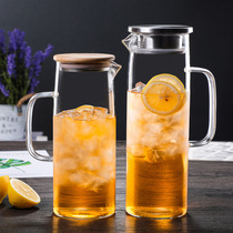 Glass jug Cold water jug Large capacity cold water jug Household glass jug High temperature resistant juice jug Cold plain water cup