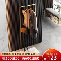 Clothing store display rack display rack floor clothes rack Household drying rack Golden light luxury simple coat rack