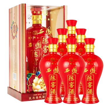 西凤酒50度浓香型五星陈窖酒500ml*6瓶[50元优惠券]-寻折猪