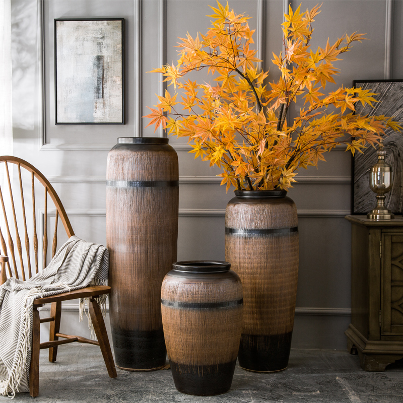 Jingdezhen ceramic hotel villa large vases, flower arrangement sitting room adornment window big POTS furnishing articles flowers