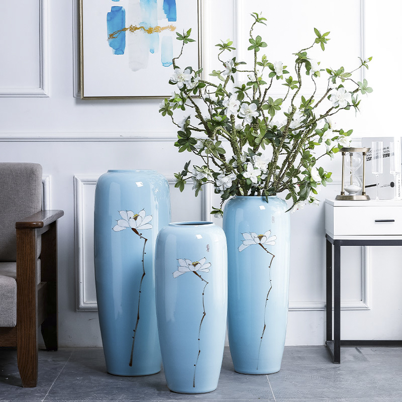 Modern new Chinese style ceramic vase of large sitting room household soft adornment art flower arranging TV ark, furnishing articles