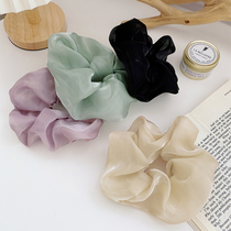 Mercerized large intestine Hairband summer cool childrens hair rope girl does not hurt hair rope tie ball ball head leather band headdress