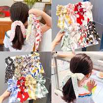 Summer floral ribbon large intestine Hairband do not hurt hair rope female children Girl sweet hair accessories baby Princess headdress