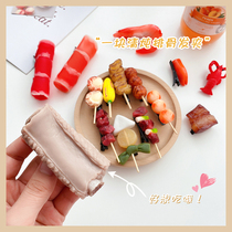 Steamed ribs hairclip simulation food side clip Childrens Fun hair card Funny Girl clip headgear shake sound same model