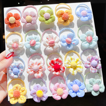 Childrens flower rubber band New Korean cute girl tie hair rope baby does not hurt hair head rope hair accessories Princess