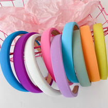 Girl candy color sponge hair hoop childrens hair bundle does not hurt hair little girl cute headband Korean Net female headgear