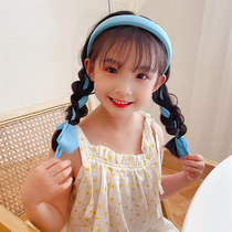 Korean candy-colored hair hoop daughter childrens net red sponge headband does not hurt hair little girl sweet hair bundle princess hair accessories