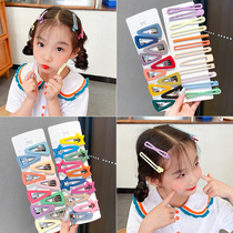 Color children hairclip girl frosted large hairpin little girl side clip bangs baby hairhairclip headgear