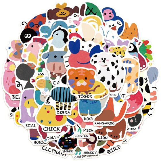 50 귀여운 만화 오리지널 낙서 동물 스티커 여행 가방 휴대폰 케이스 핸드북 장식 DIY 스티커 50 귀여운 만화 오리지널 낙서 동물 스티커 여행 가방 휴대폰 케이스 핸드북 장식 DIY 스티커