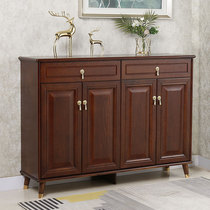 American shoe cabinet simple modern home hall cabinet Chinese solid wood entrance hall cabinet large capacity balcony locker