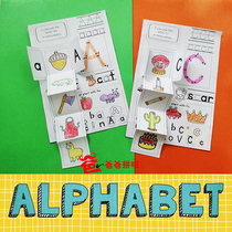 (Dad spell it) 26 letters fun manual workbook Childrens alphabet enlightenment teaching aids Creative handmade book