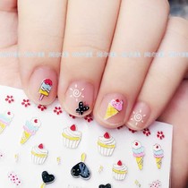 New ice cream fruit nail applique children pregnant women nail stickers children cartoon waterproof nail stickers