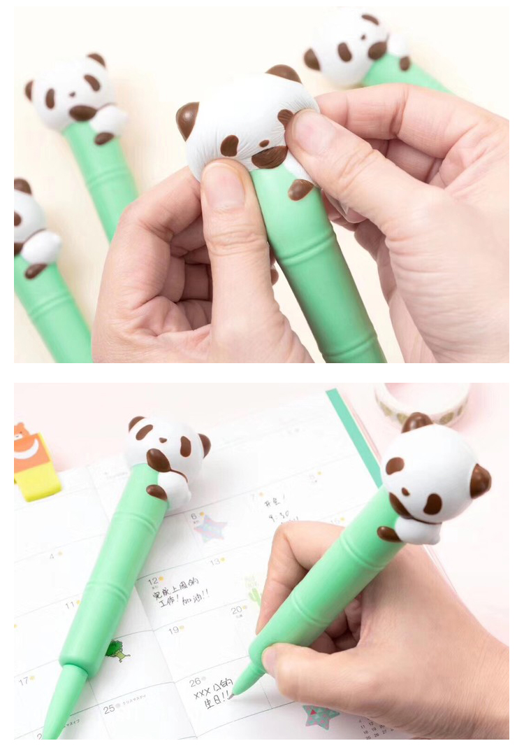 一正文具创意可爱解压笔软绵绵儿童减压中性笔神器水笔发泄笔卡通胡