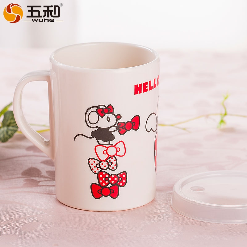 A String of guest pure melamine tableware with cover cup children cup cup milk cup KT - 38 large mugs