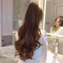 grab clip net red tall ponytail long curly ponytail wig women's fake ponytail simulation hair big wave natural seamless braid