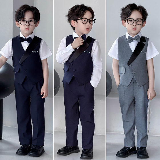 Boys suit 2025 new British style small host flower children's dress high-end children's graduation performance suit
Boys suit 2025 new British style small host flower children's dress high-end children's graduation performance suit