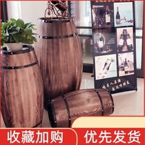 Wooden barrel wine barrel decorated custom oak barrel wooden barrel beer barrel custom wooden barrel solid wood shopping mall