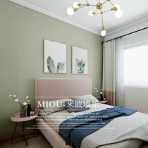 Nordic solid color gray-green non-woven wallpaper living room bedroom background wallpaper plain American Morandison series