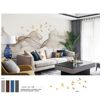 Modern minimalist abstract landscape mural TV background wall painting living room custom wallpaper bedroom study seamless wall covering