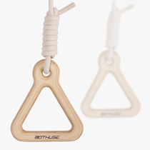 Ring childrens training Childrens home indoor solid wood pull ring Home fitness stretching promotion pull-up horizontal bar