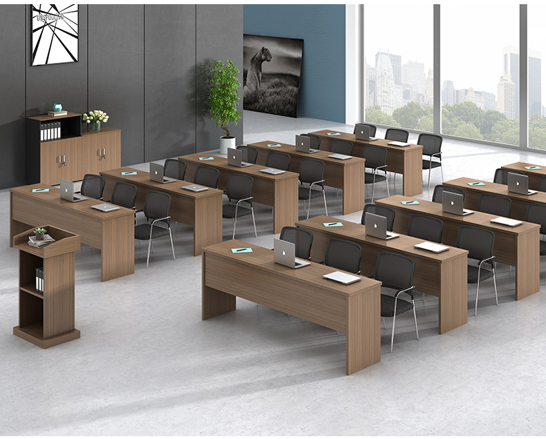 培训班桌椅组合会议长条桌学校机构办公桌辅导班双人课桌阅览桌椅