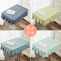 Primary school student table cloth table cover desk cover classroom blue thickened cotton linen waterproof kindergarten school school desk cloth cover