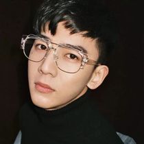 ins transparent myopia glasses male tide can be equipped with degree glasses frame Net Red big face thin round face plain face woman