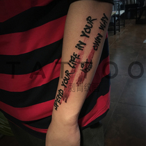 Tattoo stickers live in their own way English waterproof durable female and male tide ins dark smile arm original