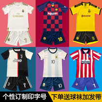 Childrens football suit set Boys Primary School students Ronaldo training team uniform womens clothing Messi jersey custom kindergarten