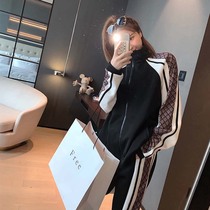 Fried Street Casual Fashion Sportswear Suit 2021 New Port Wind Retro Chic Ocean Air Mesh Red Temperament Two Sets