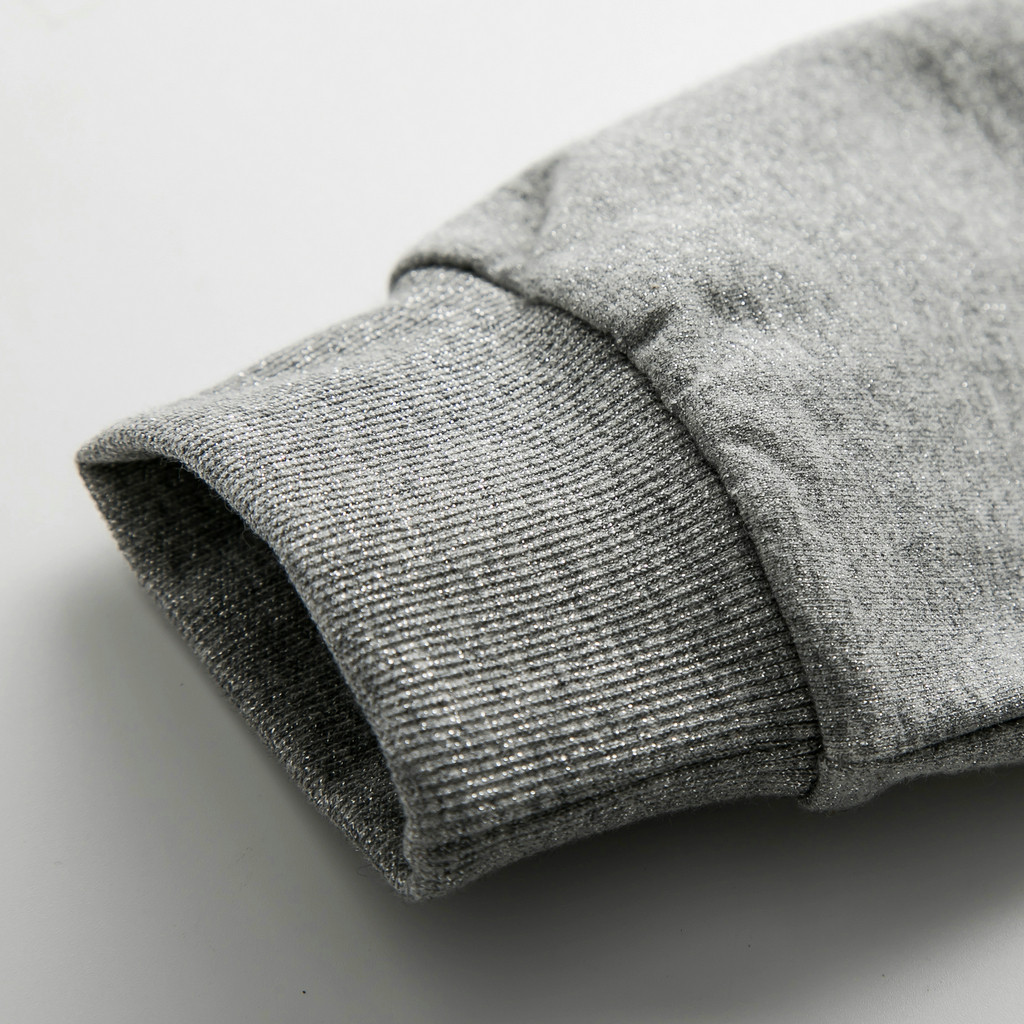 风范 女童灰色法国毛圈卫衣上衣 可母女