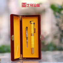 Big leaf gold silk Nan full water wave large dual-use pen Gel pen signature pen Double pen ballpoint pen office gift