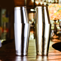 MrSlim American Boston shaker Stainless steel bottom shaker with bottom 2-stage Gold shaker jug