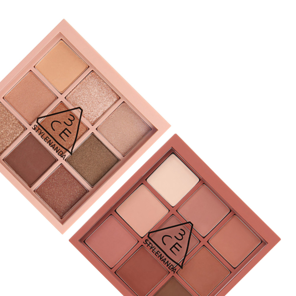 韩国进口3ce/三熹玉九宫格眼影盘9色干枯玫瑰overtake哑光亮片