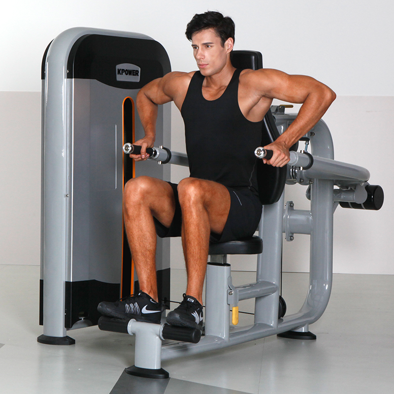 康乐佳k607 商用健身房坐式手臂下压肱三头肌胸大肌训练力量器械