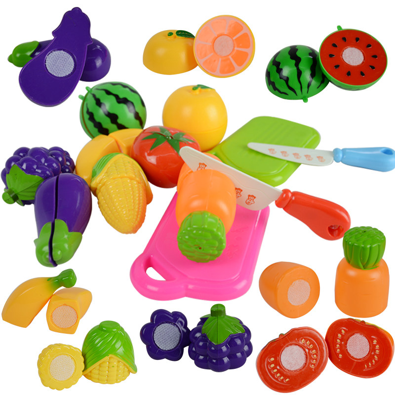 儿童水果蔬菜切切乐diy玩具 女孩切切看过家家厨房宝宝玩具1-3岁