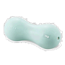 (Japanese direct mail) Yili guest ELECOM Soft dumbbells muscle training Weight 1kg light blue