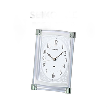 (Direct mail from Japan) SEIKO electronic desk clock BZ360M light green square bedroom living room home simple time