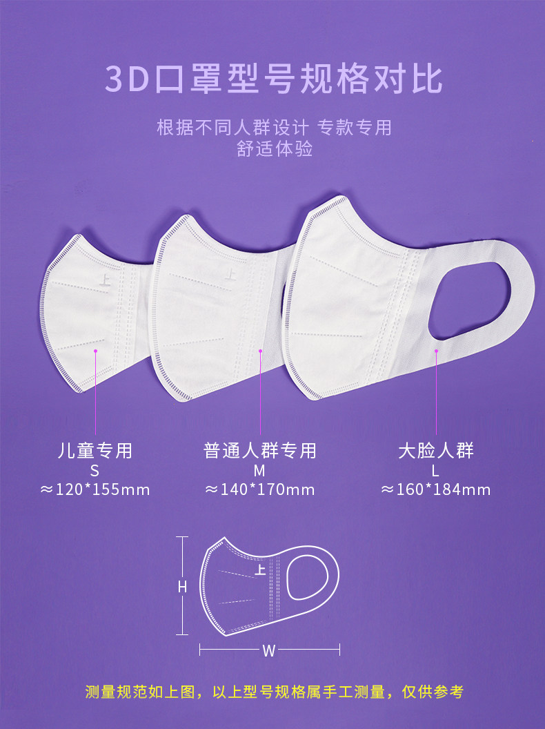 unifree一次性儿童口罩男女宝宝三层防尘透气学生防护3d口罩30片